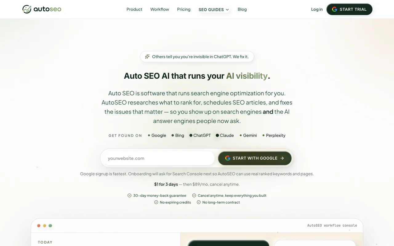 Screenshot of AutoSEO — AI-powered SEO automation